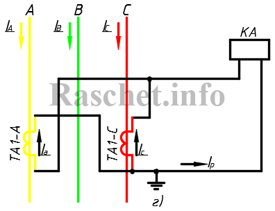 Неполный треугольник трансформаторов тока